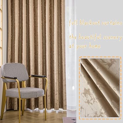 Bedroom Curtains - Blackout the Light Curtain for Window 2 Pieces Package