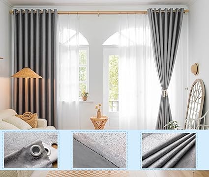 Bedroom Curtains - Blackout the Light Curtain for Window 2 Pieces Package