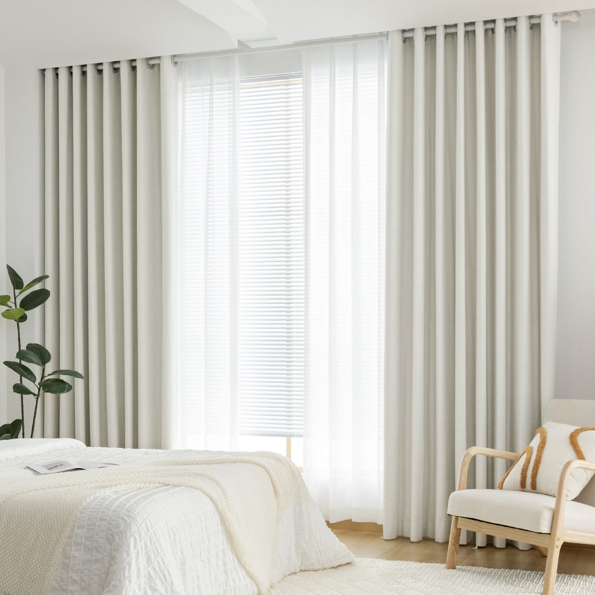 Bedroom Curtains 2 Pieces - Blackout Curtain for Better Sleep