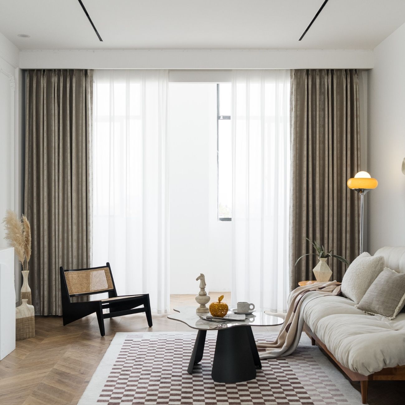Cream Blackout Curtain for Bedroom 1-panel
