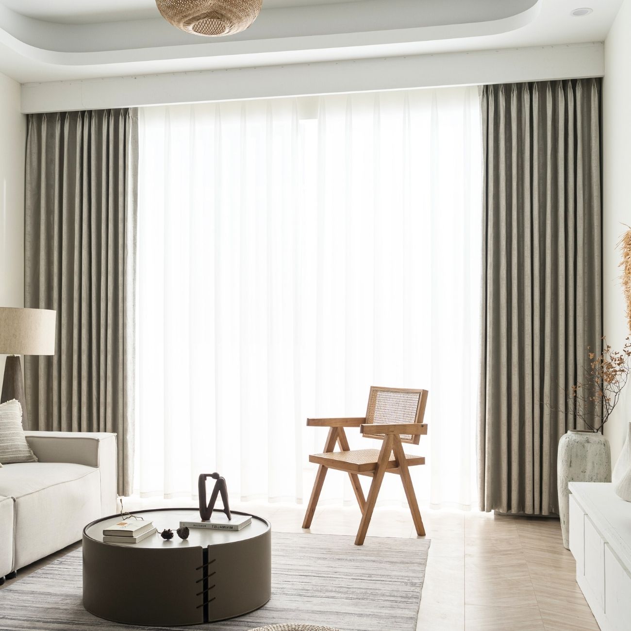 Cream Blackout Curtain for Bedroom 1-panel