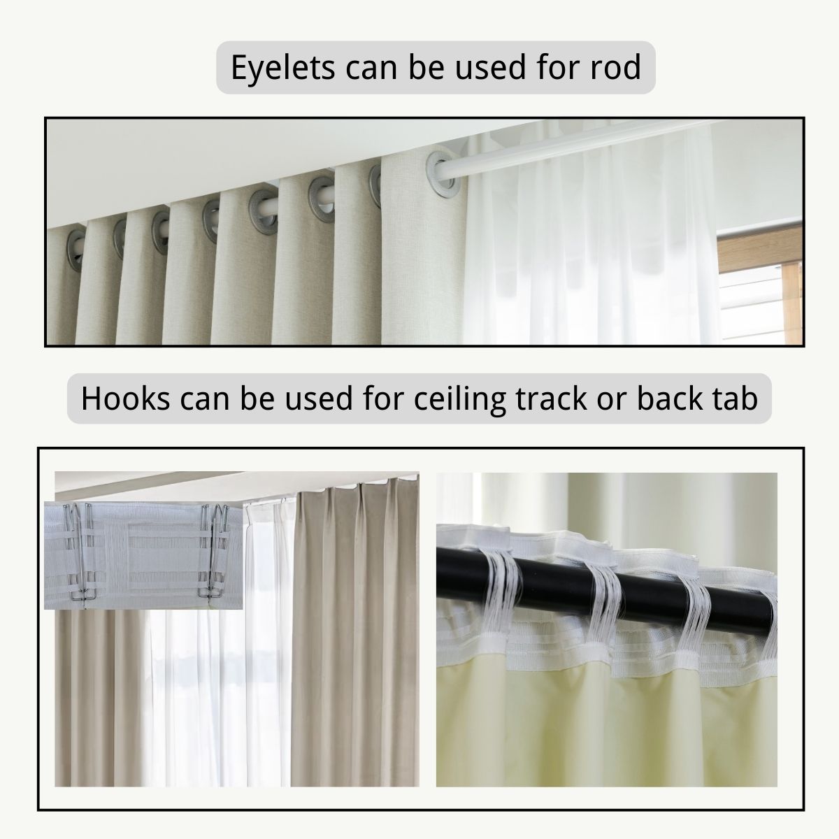 Bedroom Curtains 2 Pieces - Blackout Curtain for Better Sleep